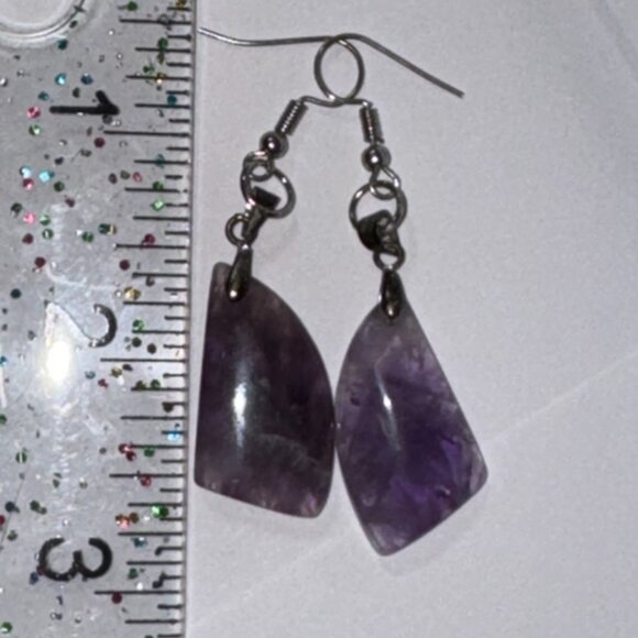 Amethyst Dangle Earring - Picture 2 of 11